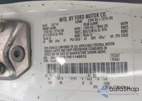 2014 Ford Transit Connect Xl from USA, damaged, VIN NM0LS7E79E1148832